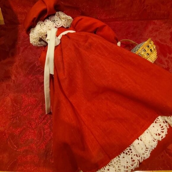 Vintage 90s Overly Raker Mrs Santa Claus Figure Basket Holiday Weighted Bottom - Picture 8 of 15